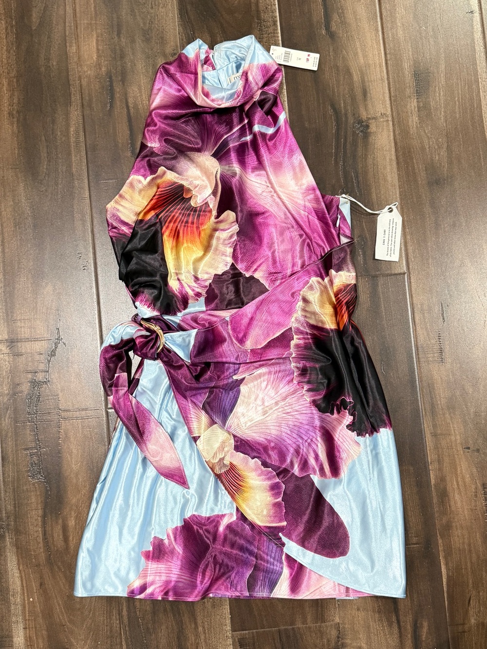 Maeve Floral Satin Mini Dress